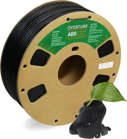 OVERTURE ABS Filament 1.75mm, ABS 1kg Spool (2.2lbs),3D Printer Filament,Dimensional Accuracy +/- 0.03 mm, Fit Most FDM 