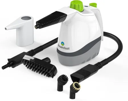 Steamfast SF-210 Handheld Steam Cleaner with 6 Accessories Included to Remove Dirt, Grime, Grease, White