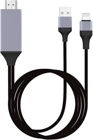 [Apple MFi Certified]Compatible with iPhone iPad to HDMI Adapter Cable,1080P Digital AV Connector Cord for iPhone12/11/1