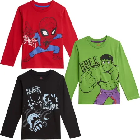 Avengers 3 Pack Long Sleeve Graphic T-Shirt Green
