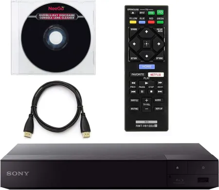 Sony BDP-S6700 4K Upscaling 3D Streaming Blu-Ray Disc Player with Built-in Wi-Fi + Remote Control + NeeGo HDMI Cable W/E