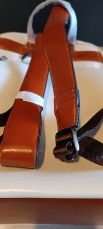 Bromen womens backpack beige measures 40x30x15cm 