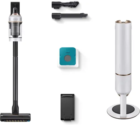 SAMSUNG BESPOKE Jet Cordless Stick Vacuum Cleaner w/ Clean Station, Powerful Multi-Surface Floor Cleaning for Carpet, Ha