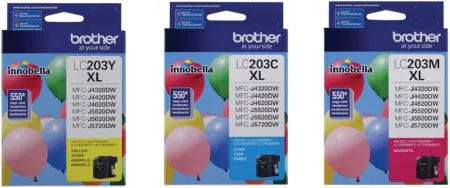 Brother LC-203 High Yield Ink Cartridge Set Colors Only (CMY)