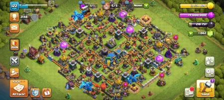 Selling 2 Clash of Clans accounts together, one with Town Hall 16 and the other 