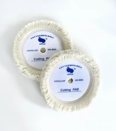 Apple abrasives 1 pc 8 inch Buffing and Polishing Pads 100% Wool Hook and Loop for Compound Cutting and Polishing for Au