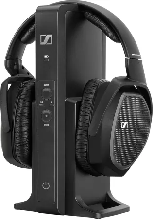 Sennheiser RS 175 RF Wireless Headphone System for TV Listening with Bass Boost and Surround Sound Modes,Black