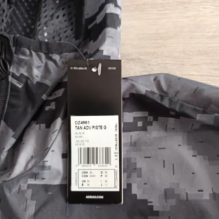 Adidas jacket black size M with hoodie