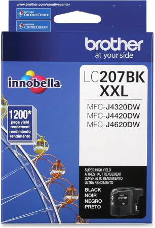 Brother Printer LC207BK Super High Yield Ink Cartridge, Black