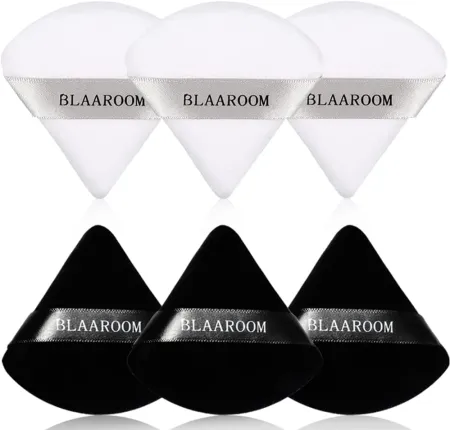 6 Pieces Powder Puff for Face Powder Makeup Puff Velour Soft Triangle Powder Puffs for Loose Powder Mineral Powder Setti