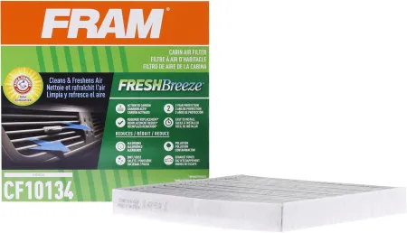 FRAM Fresh Breeze Cabin Air Filter Replacement for Car Passenger Compartment w/ Arm and Hammer Baking Soda, Easy Install