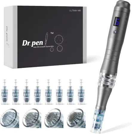 Dr Pen M8 Microneedling Pen, Dr.Pen Electric Wireless Derma Skin Tool, Adjustable Microneedle Machine for Face Home Use,