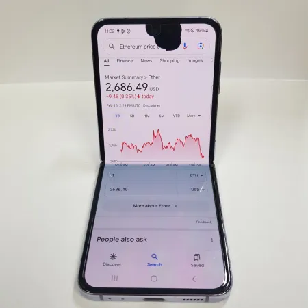 Samsung Galaxy Z Flip4 /256 GB (Desbloqueado) Lavanda funcionamiento normal