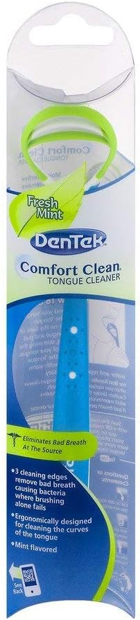 DenTek Fresh Breath Tongue Cleaner, 1 Count. (Pack of 3)