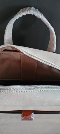 Bromen womens backpack beige measures 40x30x15cm 