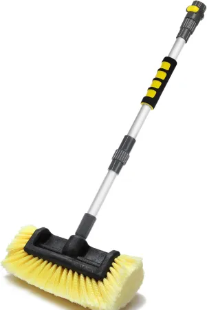 51-Inch Car Wash Brush with 10-Inch Soft Bristle, On/Off Switch for Car Truck Boat Washing Brush, Perfect for Cleaning H