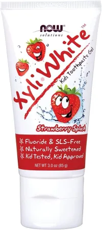 NOW Foods Solutions XyliWhite Kids Toothpaste Gel Strawberry Splash - 3 oz