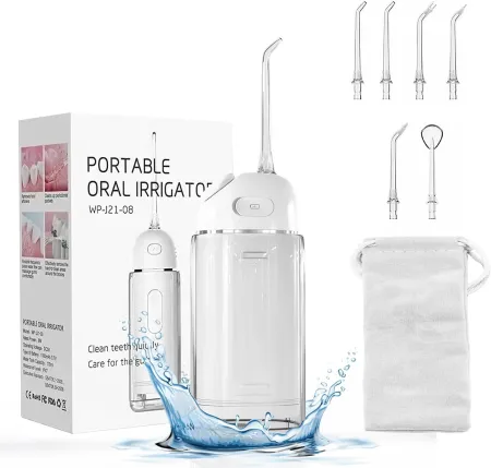 Portable Water Dentle Flosser-EXQUISITIE Cordless Mini Best Rated Water Pick for Teeth Cleaning with 3 Modes 6 Jet Tips 