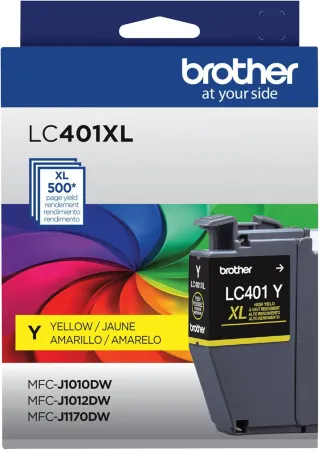 Brother Genuine LC401XLY High Yield Yellow Ink Cartridge