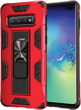 Samsung Galaxy S10 Case Military Grade Shockproof with Kickstand Stand Built-in Magnetic Car Mount Armor Heavy Duty Prot