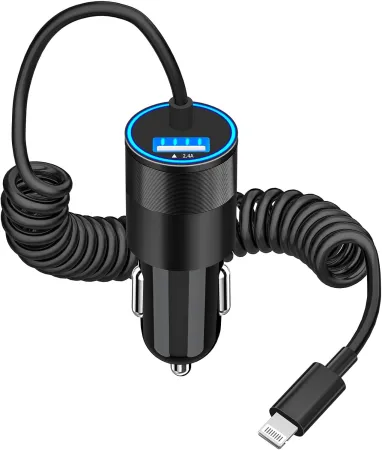 [Apple MFi Certified] iPhone Car Charger Fast Charging, KYOHAYA 4.8A USB Power Rapid Car Charge Adapter with Built-in Co
