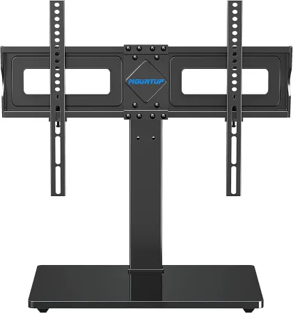 MOUNTUP Universal TV Stand, Table Top TV Stands for 37 to 65, 70 Inch Flat Screen TVs - Height Adjustable, Tilt, Swivel 
