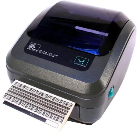 Zebra GK420D Direct Thermal Only Desktop Printer with USB and Ethernet Connectivity, 203 dpi, 8 IPS, 4.09" Max Print Wid
