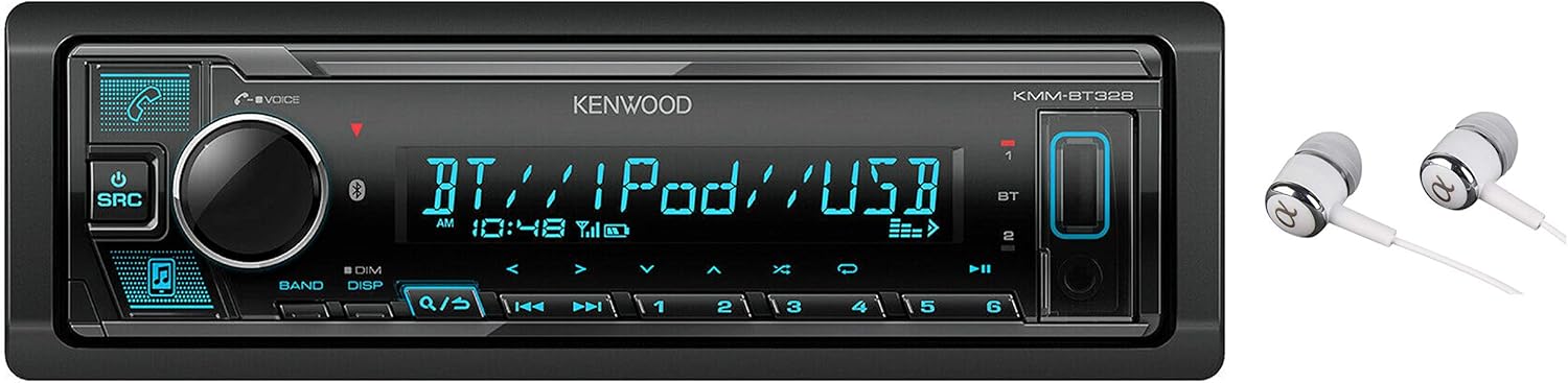 Kenwood Bluetooth USB MP3 WMA AM/FM Digital Media Player Dual Phone Connection Pandora Car Stereo Receiver/Free Alphason
