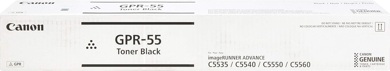 Canon GPR-55BK 0481C003AA C5535 C5540 C5550 C5560 Toner Cartridge (Black) in Retail Packaging