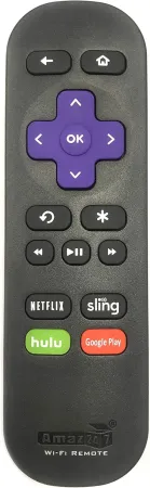 Amaz247 Wi-Fi Remote for Roku Stick (3500r, 3500rw, 3600, 3800, 3810), Roku 3 (4200r), Roku 2 (2720r),Roku Ultra, Roku P