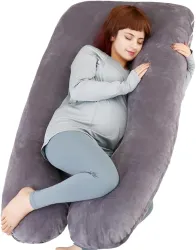 MOON PINE U Shaped Pregnancy Pillow, Maternity Full Body Pillow for Back, Legs and Belly Support, Sleeping Pillow for Pr