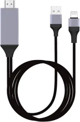 [Apple MFi Certified]Compatible with iPhone iPad to HDMI Adapter Cable,1080P Digital AV Connector Cord for iPhone12/11/1