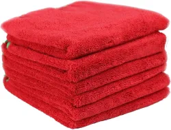 Chemical Guys MIC_997_6 Fluffer Miracle Supra Microfiber Towel, Red, 24" x 16", Pack of 6