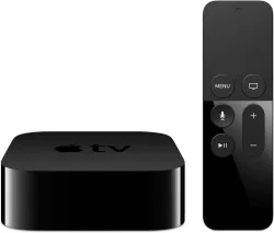 Apple TV 4K HD 32GB Streaming Media Player HDMI with Dolby Digital and Voice search by Asking the Siri Remote, Black, MQ