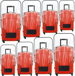 8 Pieces Clear Luggage Cover PVC Suitcase Cover Protector Waterproof Cover for Luggage Spinner Wheels Suitcase (20 Inche