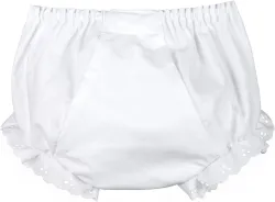 I.C. Collections Little Girls White Double Seat Panty