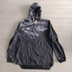 Adidas jacket black size M with hoodie
