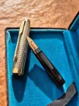Parker 75 ciselè vermeil stilo fountain pen sterling 925 USA fine point IN BOX